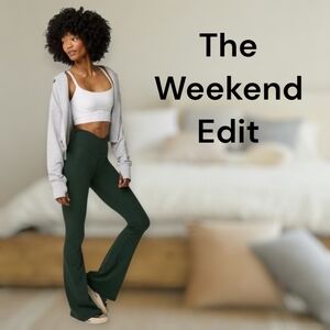 Aerie Green Flare Leggings